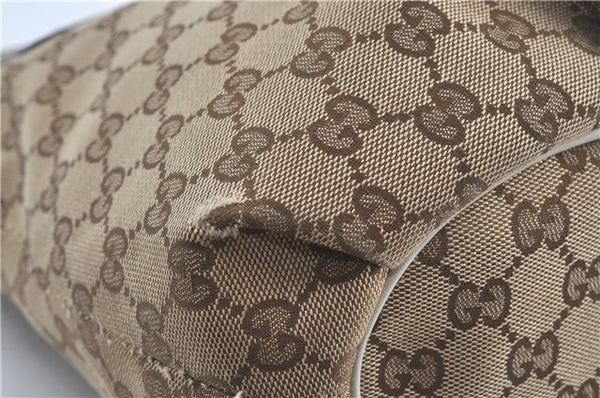 Authentic GUCCI Shoulder Cross Body Bag GG Canvas Leather 388930 Brown J3932
