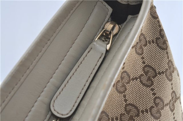 Authentic GUCCI Shoulder Cross Body Bag GG Canvas Leather 388930 Brown J3932