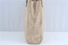 Authentic FENDI Zucchino Hand Bag Purse Canvas Leather Beige J3933