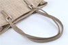 Authentic FENDI Zucchino Hand Bag Purse Canvas Leather Beige J3933