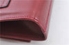 Authentic Salvatore Ferragamo Vara Chain Shoulder Cross Bag Leather Red J3982