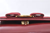 Authentic Salvatore Ferragamo Vara Chain Shoulder Cross Bag Leather Red J3982