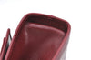 Authentic Salvatore Ferragamo Vara Chain Shoulder Cross Bag Leather Red J3982