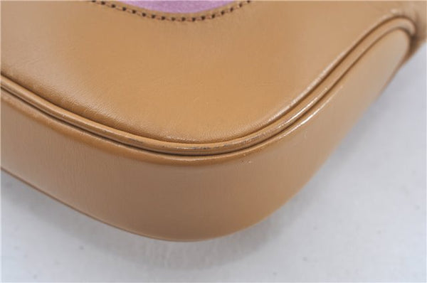 Authentic GUCCI Jackie Shoulder Hand Bag Purse Suede Leather 0013305 Pink J4001