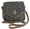Auth YVES SAINT LAURENT Shoulder Cross Bag Purse PVC Leather Brown Beige J4005