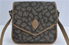 Auth YVES SAINT LAURENT Shoulder Cross Bag Purse PVC Leather Brown Beige J4005