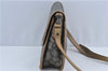 Auth YVES SAINT LAURENT Shoulder Cross Bag Purse PVC Leather Brown Beige J4005