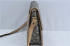 Auth YVES SAINT LAURENT Shoulder Cross Bag Purse PVC Leather Brown Beige J4005
