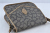 Auth YVES SAINT LAURENT Shoulder Cross Bag Purse PVC Leather Brown Beige J4005