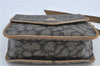 Auth YVES SAINT LAURENT Shoulder Cross Bag Purse PVC Leather Brown Beige J4005