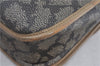 Auth YVES SAINT LAURENT Shoulder Cross Bag Purse PVC Leather Brown Beige J4005