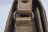 Auth YVES SAINT LAURENT Shoulder Cross Bag Purse PVC Leather Brown Beige J4005