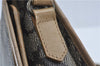 Auth YVES SAINT LAURENT Shoulder Cross Bag Purse PVC Leather Brown Beige J4005