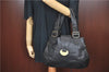 Authentic Chloe Shoulder Hand Bag Leather Black J4025