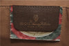 Authentic GUCCI Web Sherry Line Clutch Hand Bag Purse GG PVC Leather Brown J4054