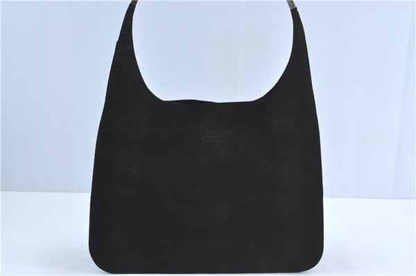 Authentic GUCCI Shoulder Hand Bag Purse Suede 0013167 Black J4066