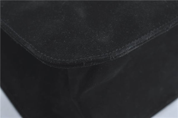 Authentic GUCCI Shoulder Hand Bag Purse Suede 0013167 Black J4066