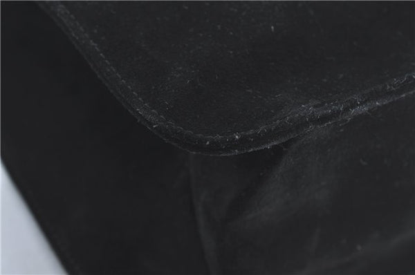 Authentic GUCCI Shoulder Hand Bag Purse Suede 0013167 Black J4066