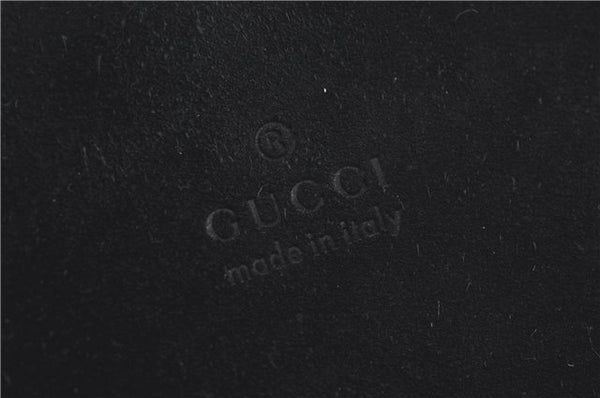 Authentic GUCCI Shoulder Hand Bag Purse Suede 0013167 Black J4066