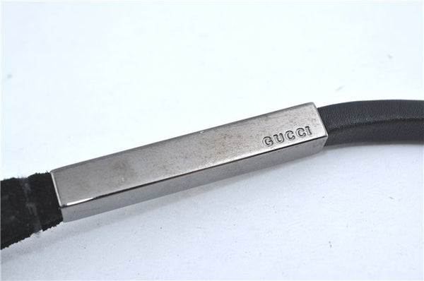 Authentic GUCCI Shoulder Hand Bag Purse Suede 0013167 Black J4066