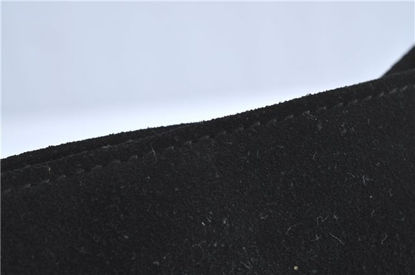 Authentic GUCCI Shoulder Hand Bag Purse Suede 0013167 Black J4066