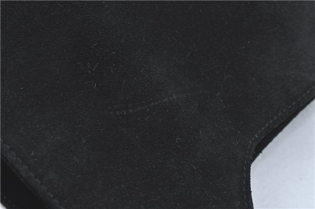 Authentic GUCCI Shoulder Hand Bag Purse Suede 0013167 Black J4066