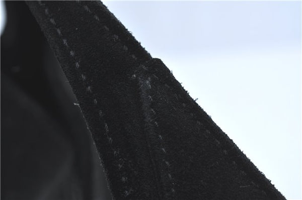 Authentic GUCCI Shoulder Hand Bag Purse Suede 0013167 Black J4066