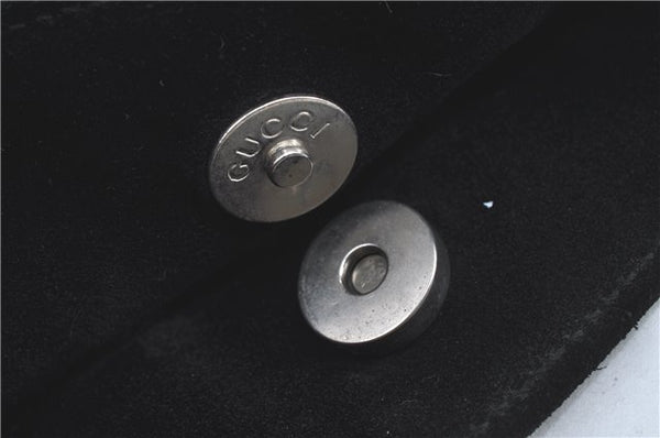 Authentic GUCCI Shoulder Hand Bag Purse Suede 0013167 Black J4066