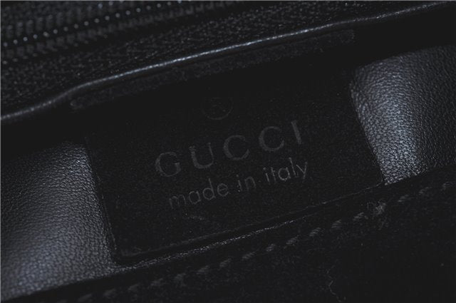 Authentic GUCCI Shoulder Hand Bag Purse Suede 0013167 Black J4066