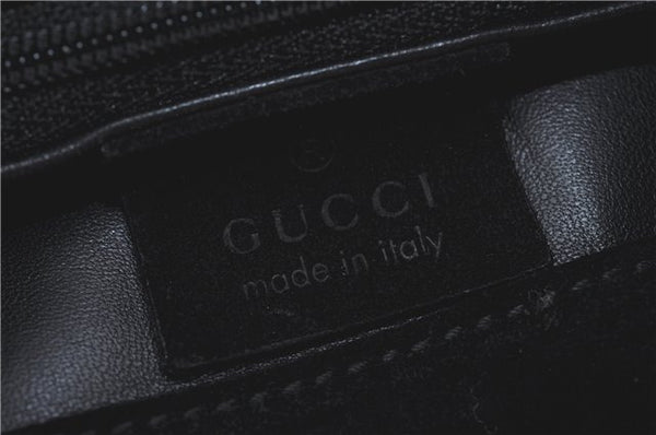 Authentic GUCCI Shoulder Hand Bag Purse Suede 0013167 Black J4066