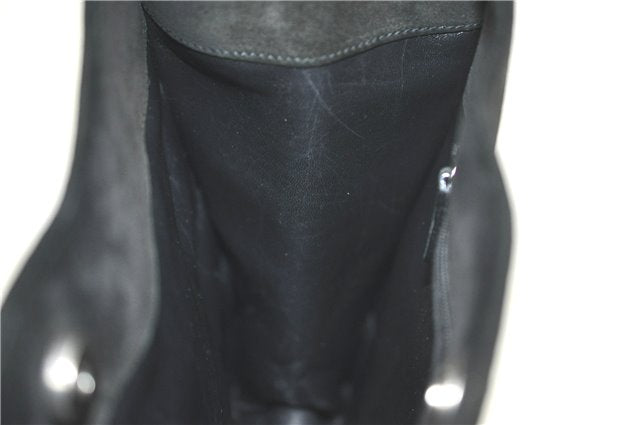 Authentic GUCCI Shoulder Hand Bag Purse Suede 0013167 Black J4066