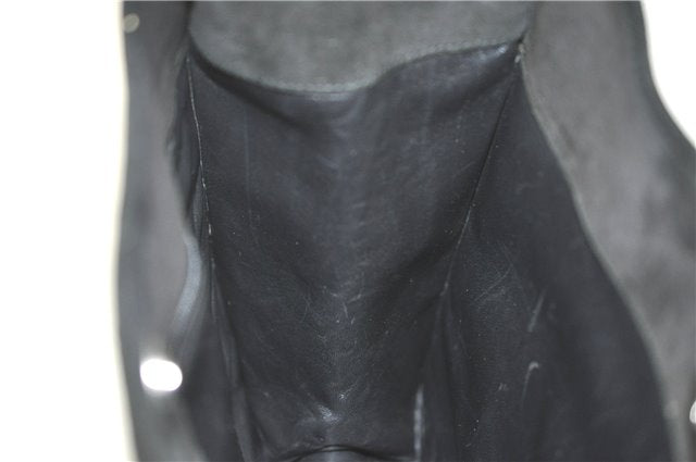 Authentic GUCCI Shoulder Hand Bag Purse Suede 0013167 Black J4066