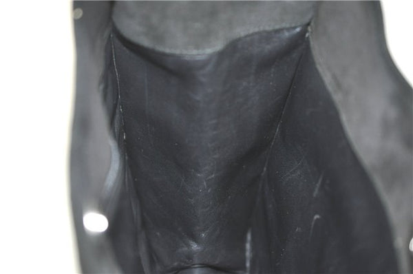 Authentic GUCCI Shoulder Hand Bag Purse Suede 0013167 Black J4066