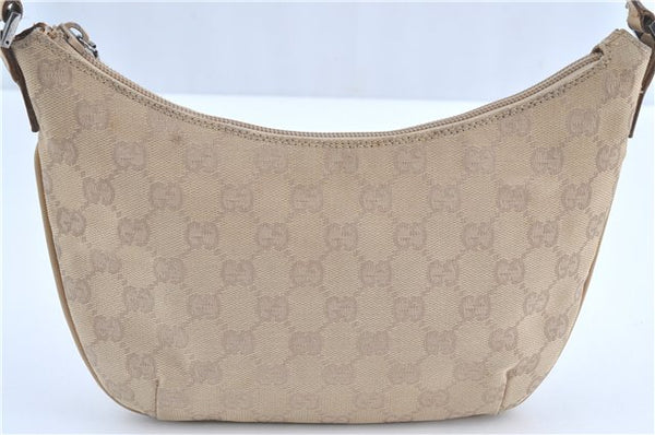 Authentic GUCCI Shoulder Hand Bag Purse GG Canvas Leather 32160 Beige J4078