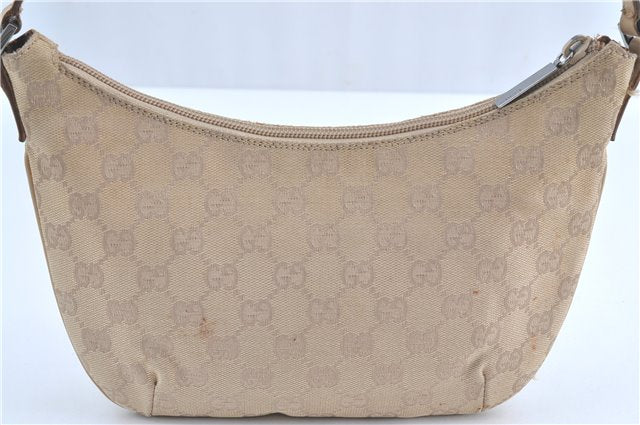 Authentic GUCCI Shoulder Hand Bag Purse GG Canvas Leather 32160 Beige J4078