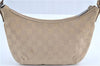 Authentic GUCCI Shoulder Hand Bag Purse GG Canvas Leather 32160 Beige J4078