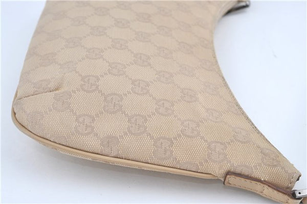 Authentic GUCCI Shoulder Hand Bag Purse GG Canvas Leather 32160 Beige J4078