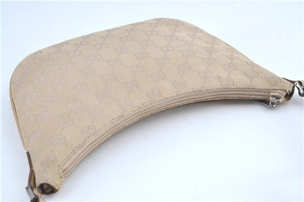 Authentic GUCCI Shoulder Hand Bag Purse GG Canvas Leather 32160 Beige J4078