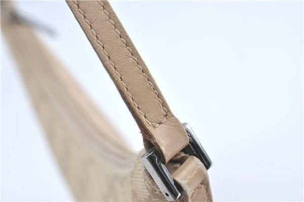 Authentic GUCCI Shoulder Hand Bag Purse GG Canvas Leather 32160 Beige J4078