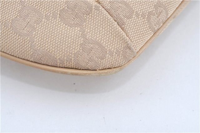 Authentic GUCCI Shoulder Hand Bag Purse GG Canvas Leather 32160 Beige J4078