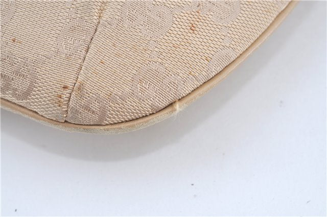 Authentic GUCCI Shoulder Hand Bag Purse GG Canvas Leather 32160 Beige J4078