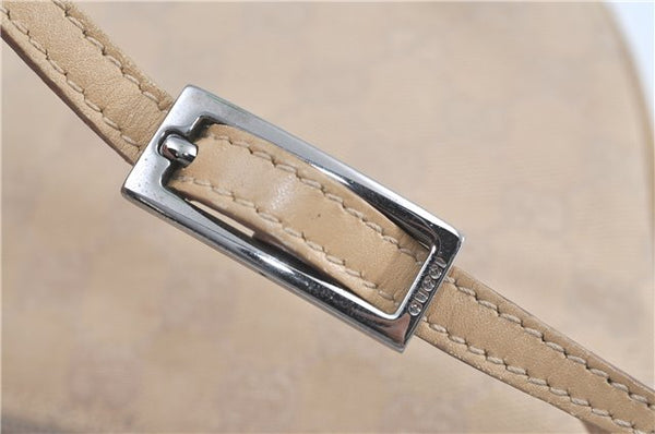 Authentic GUCCI Shoulder Hand Bag Purse GG Canvas Leather 32160 Beige J4078