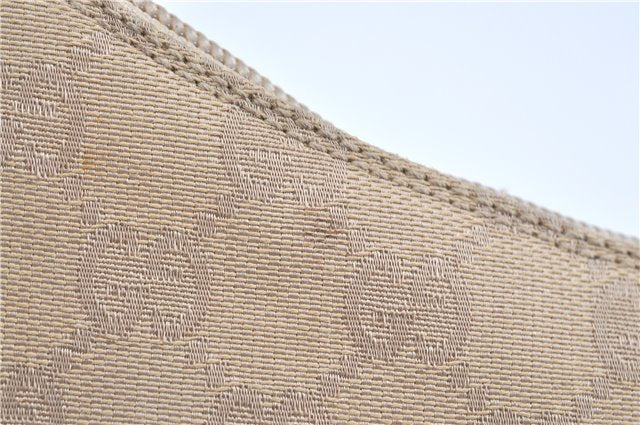 Authentic GUCCI Shoulder Hand Bag Purse GG Canvas Leather 32160 Beige J4078