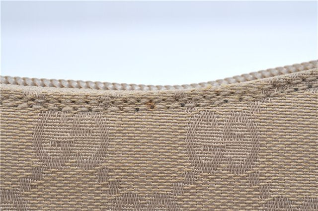 Authentic GUCCI Shoulder Hand Bag Purse GG Canvas Leather 32160 Beige J4078