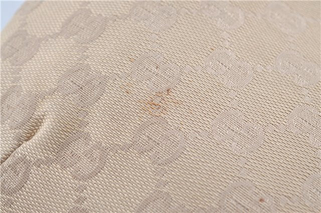 Authentic GUCCI Shoulder Hand Bag Purse GG Canvas Leather 32160 Beige J4078