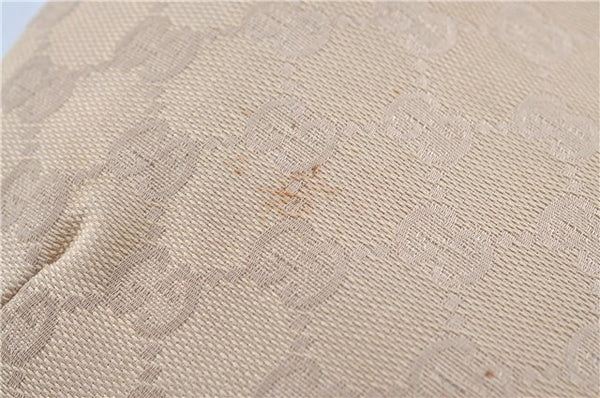 Authentic GUCCI Shoulder Hand Bag Purse GG Canvas Leather 32160 Beige J4078