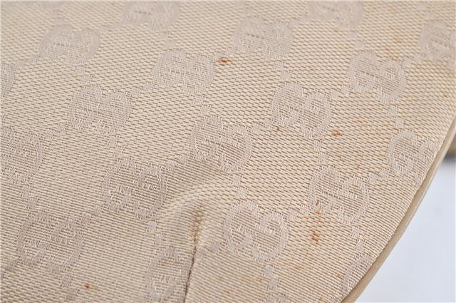 Authentic GUCCI Shoulder Hand Bag Purse GG Canvas Leather 32160 Beige J4078