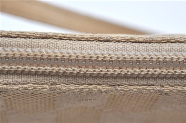 Authentic GUCCI Shoulder Hand Bag Purse GG Canvas Leather 32160 Beige J4078