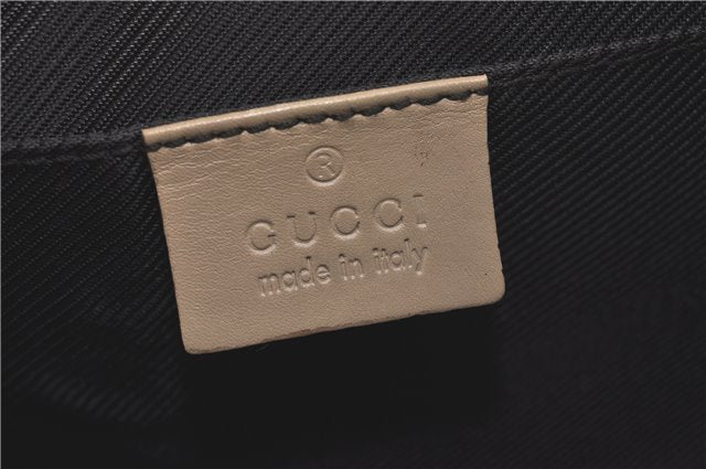 Authentic GUCCI Shoulder Hand Bag Purse GG Canvas Leather 32160 Beige J4078