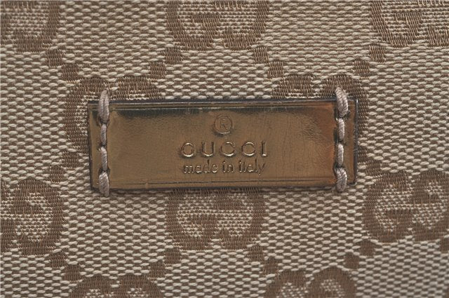 Auth GUCCI Sherry Line Shoulder Cross Bag GG Canvas Leather 189749 Beige J4081